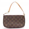Image 1 : Louis Vuitton Brown Monogram Canvas Leather Pochette Accessoires Shoulder Bag