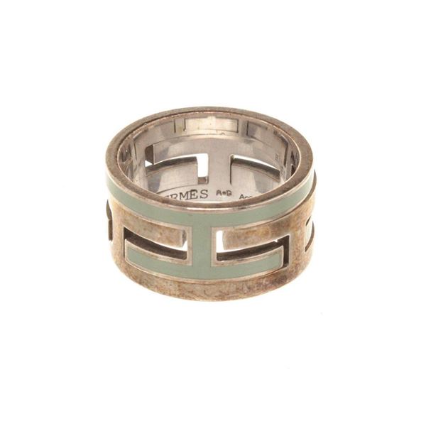 Hermes Silver H Move Ring