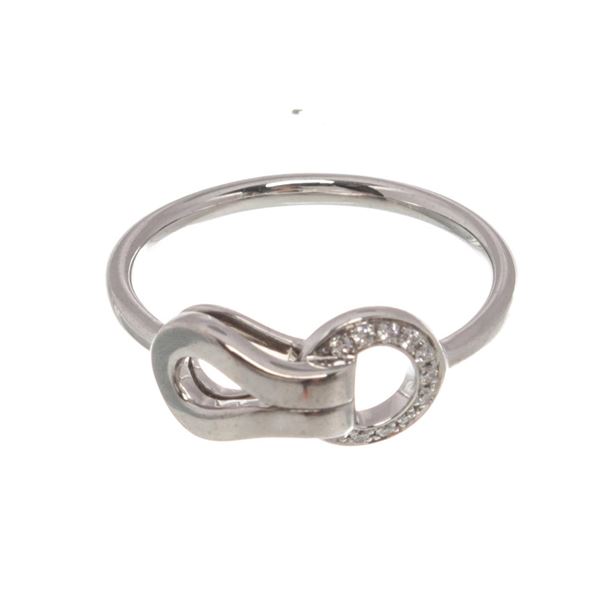 Cartier Silver Agrafe 18k Ring