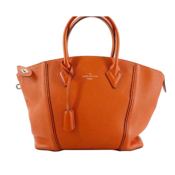 Louis Vuitton Orange Taurillon Leather Soft LockIt PM Handbag