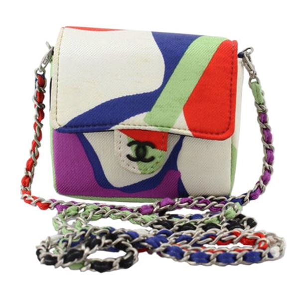 Chanel Multicolor Satin Mini Messenger Pouch