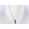 Image 1 : Louis Vuitton Silver-tone LV Blue Monogram Satellite Galaxy Chain Logo Necklace