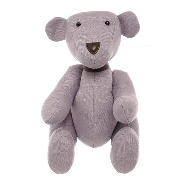 Gucci Lavender Monogram Stuffed Teddy Bear