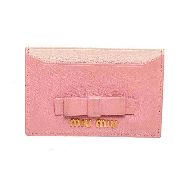 Miu Miu Pink Card Case Wallet