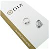 NEW 14k White Gold 1.47 ctw GIA Round Diamond & Sapphire 3 Stone Engagement Ring