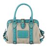 Image 1 : Louis Vuitton Blue Beige Toile Canvas Ostrich Trianon Sac De Nuit MM Bag