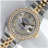 Rolex Ladies 2 Tone Silver Diamond Datejust Wristwatch With Rolex Box