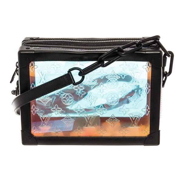 Louis Vuitton Black Iridescent Prism PVC Monogram Solar Ray Soft Trunk Bag