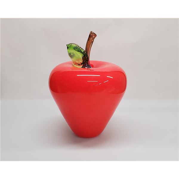 Large Red Apple by Seattle Glassblowing Studio