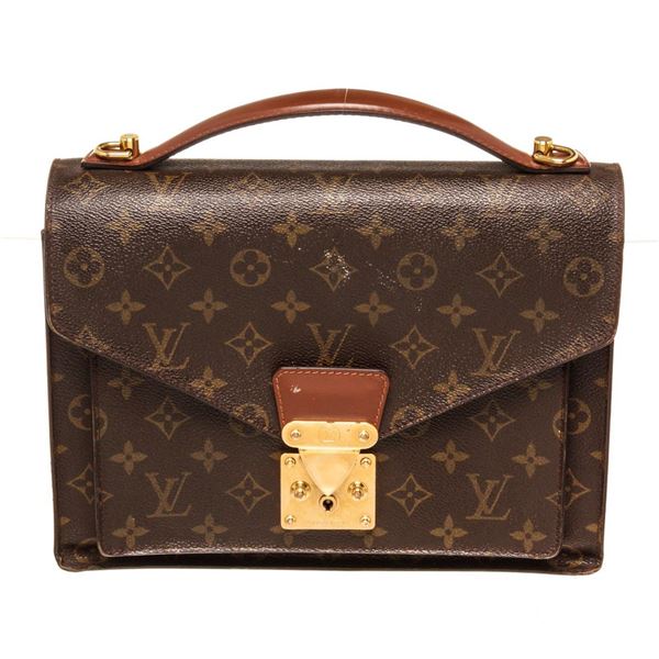 Louis Vuitton Brown Monogram Canvas Monceau Handbag