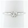 NEW 14k White Gold .53 ctw Prong Round Brilliant Diamond Solitaire Engagement Ri