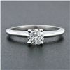 Image 2 : NEW 14k White Gold .53 ctw Prong Round Brilliant Diamond Solitaire Engagement Ri