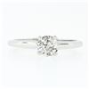 Image 4 : NEW 14k White Gold .53 ctw Prong Round Brilliant Diamond Solitaire Engagement Ri