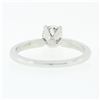 Image 7 : NEW 14k White Gold .53 ctw Prong Round Brilliant Diamond Solitaire Engagement Ri