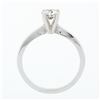Image 8 : NEW 14k White Gold .53 ctw Prong Round Brilliant Diamond Solitaire Engagement Ri