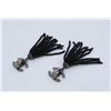 Image 3 : Chanel Black Tassels CC Crystal Earrings