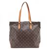 Image 2 : Louis Vuitton Brown Monogram Canvas Leather Cabas Mezzo Shoulder Bag
