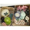 Image 2 : 2 BOXES OF MISC. POTTERY, CHALKWARE, ETC.
