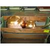 Image 1 : WOODEN BOX WITH COPPER FRYING PANS & BOWLS