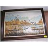 Image 1 : FRAMED PAINTING OF THE DUCKS LANDING