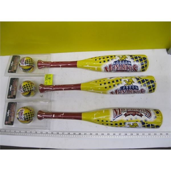 3 NEW BAT & BALL SETS