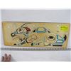 Image 1 : CARVED & PAINTED WALL PLAQUE, FLAT CARVING, FIRST NATION BY A. WILSON 2017