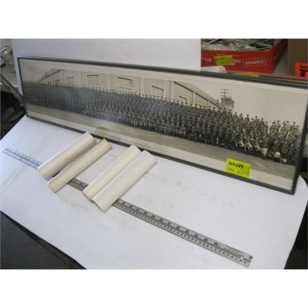 LG. FRAMED PICTURE OF THE REGIMENT & SMALLER PHOTOGRAPHS