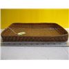 Image 2 : NATIVE CEDAR TRAY BASKET, APPROX. 13"X9.5"X1.5"