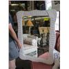Image 1 : WICKER FRAMED BEVELLED EDGE MIRROR