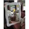 Image 1 : WICKER FRAMED BEVELLED EDGE MIRROR