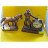 Image 1 : COPPER COWBOY CLOCK & HORSE