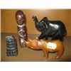 Image 1 : 2 ANIMAL FIGURINES & 2 AFRICAN FIGURINES