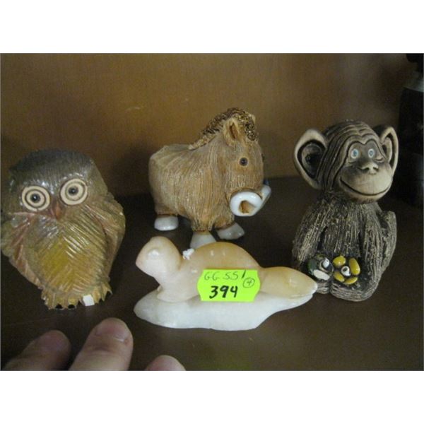 4 ANIMAL FIGURINES