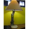 Image 1 : CERAMIC BASED WOOD LOOK TABLE LAMP