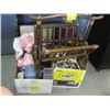 Image 1 : 2 BOXES OF MISC. & RATTAN MAGAZINE HOLDER