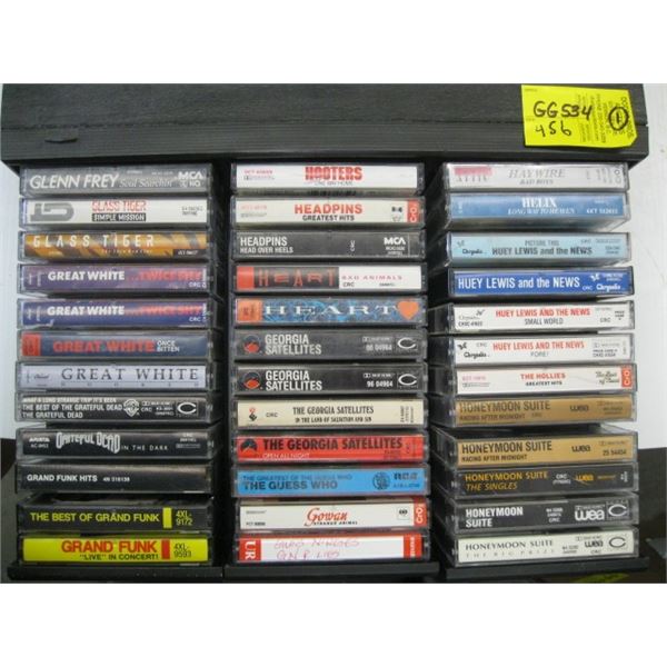 CASSETTE TAPE CASE WITH VARIOUS CASSETTES