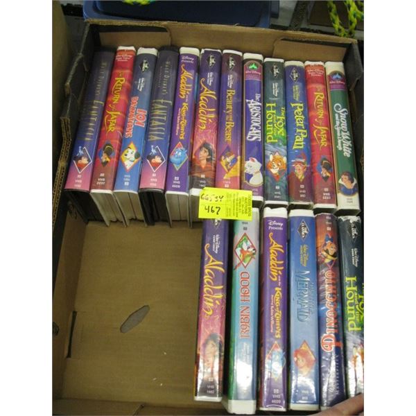 BOX OF ASST. DISNEY VHS TAPES