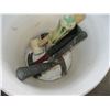 Image 2 : 2 BUCKETS WITH ASST. SAWS, PIPE WRENCH, HAMMERS, ETC.