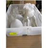 Image 1 : CONTAINER OF ASST. COAL OIL LAMP CHIMNEYS, SHADES, ETC.