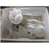 Image 2 : CONTAINER OF ASST. COAL OIL LAMP CHIMNEYS, SHADES, ETC.