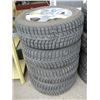 Image 1 : SET OF 4 FEDERAL 22555R16 TIRES ON ALUMINUM RIMS, RIMS ARE BROKEN, TIRES ARE GOOD