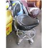 Image 1 : MOTORCYCLE SEAT CHROME STOOL ON CASTORS