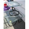 Image 2 : GLASS TOP END TABLE & MATCHING COFFEE TABLE