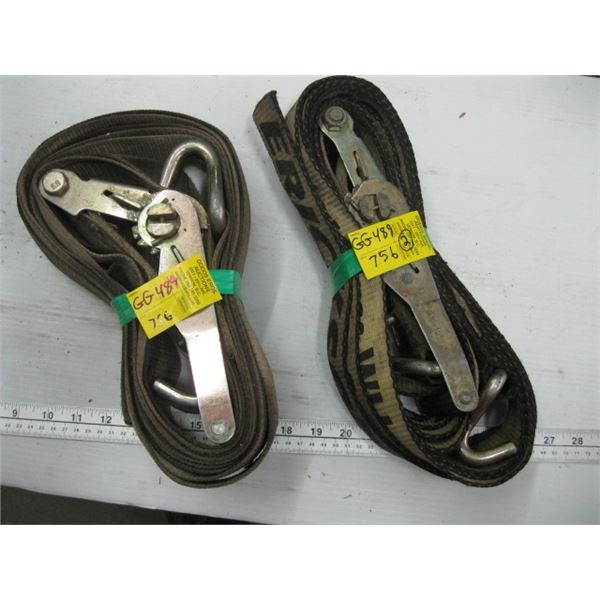 2 RATCHET TIE DOWN STRAPS