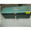 Image 2 : GREEN TOOLBOX WITH ASST. CHAINSAW FILES, TOOLS, ETC.