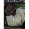 Image 10 : BOX OF MISC. RIDING BOOTS & PANTS, RIDING BOOKS, ETC.