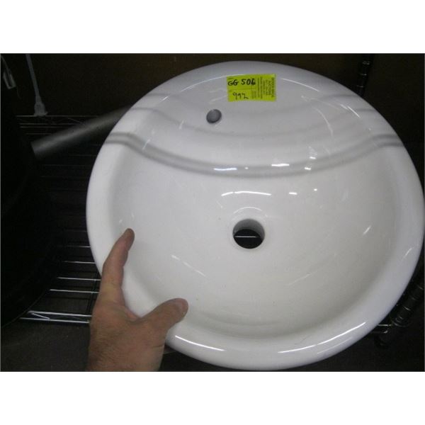 ROUND WHITE IN COUNTER SINK