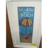 Image 2 : 2 FRAMED PICTURES, LIFE IS BETTER AT THE BEACH & THE PACK OF WOLVES