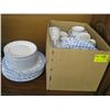 Image 1 : SET OF BLUE & WHITE MARKET SQUARE DISHES