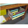 Image 2 : SERVING TRAY & WOODEN PAINTED CRATE